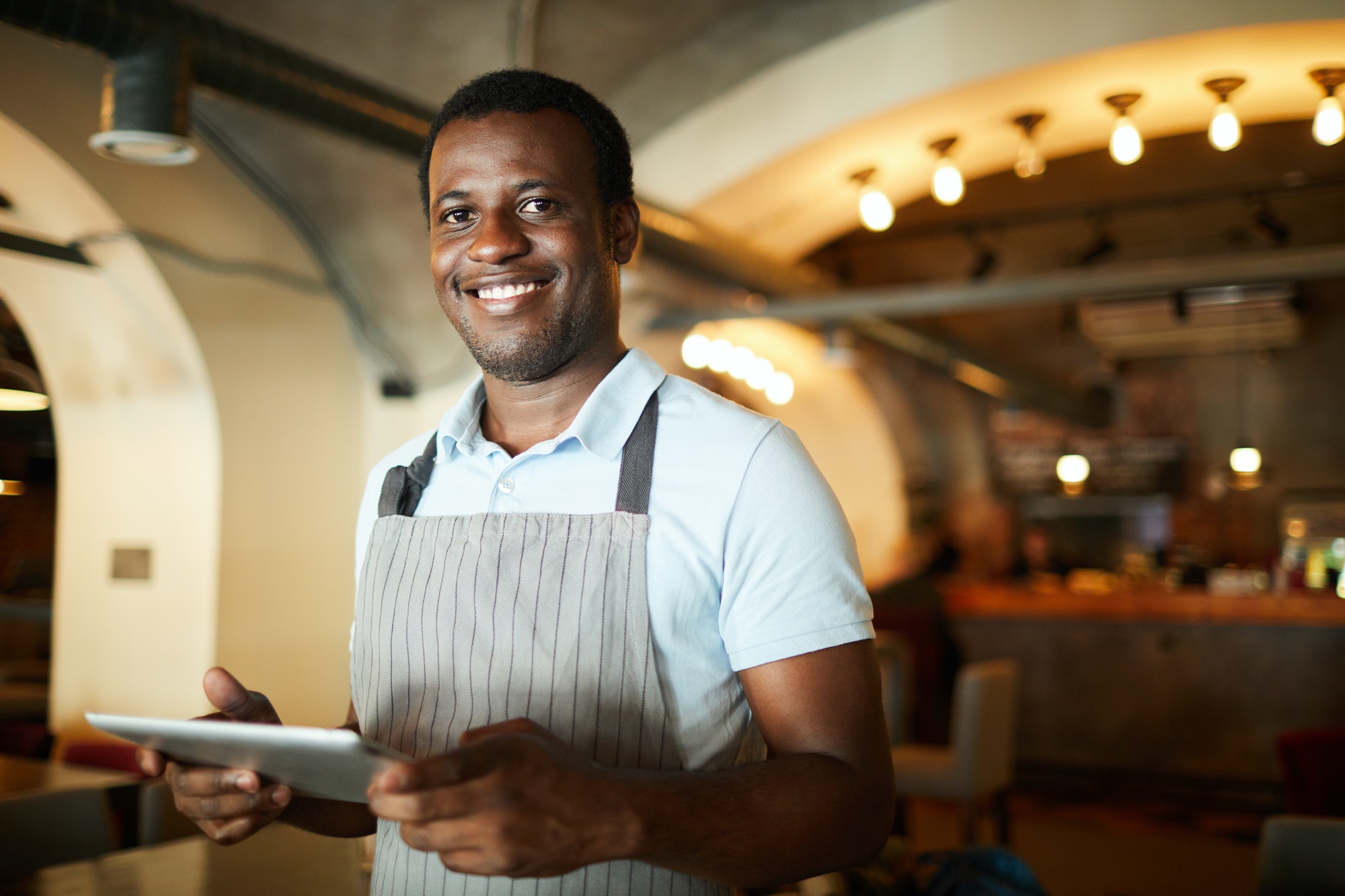 Waiter in restaurant